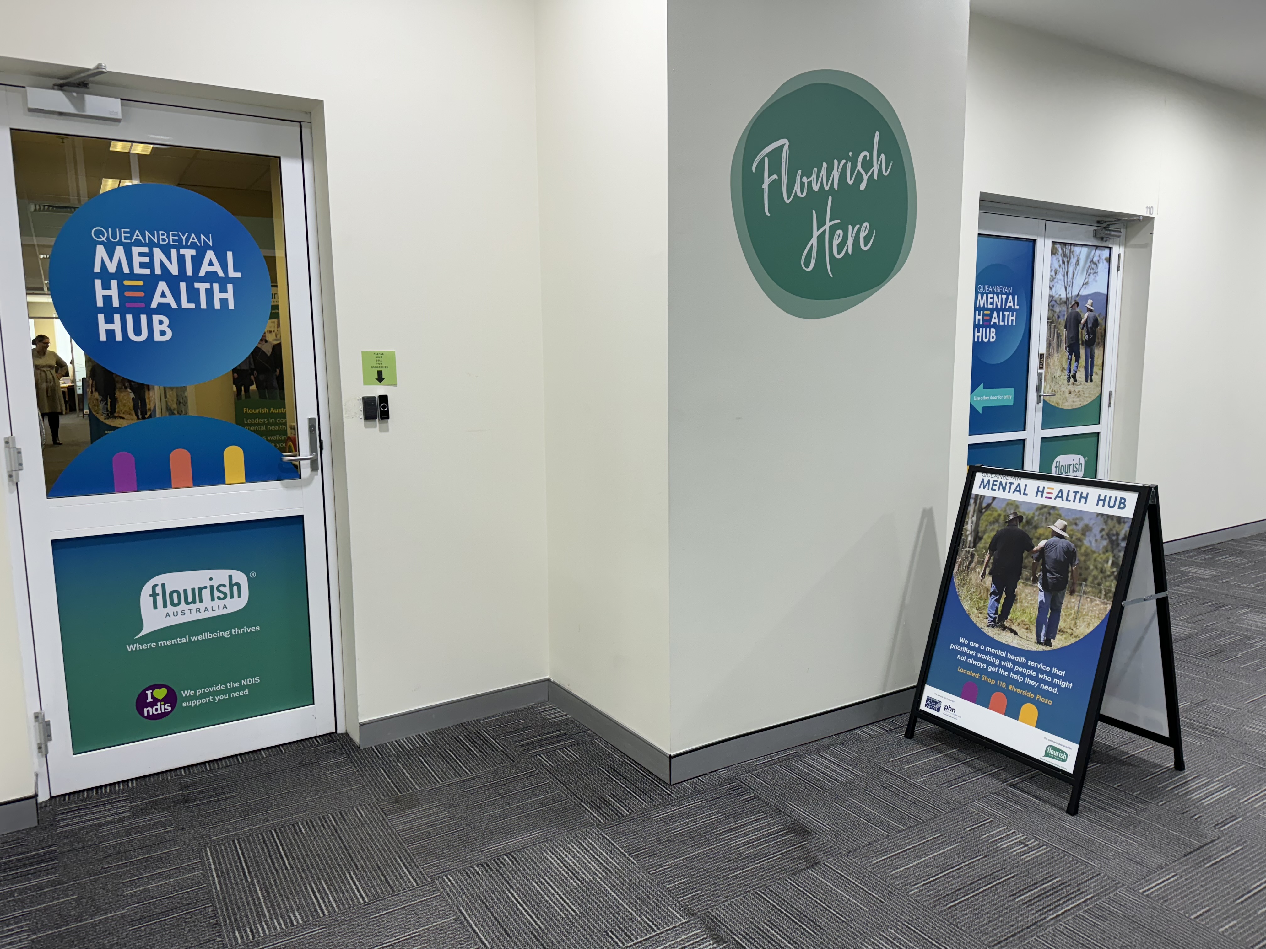 Queanbeyan Mental Health Hub logo.